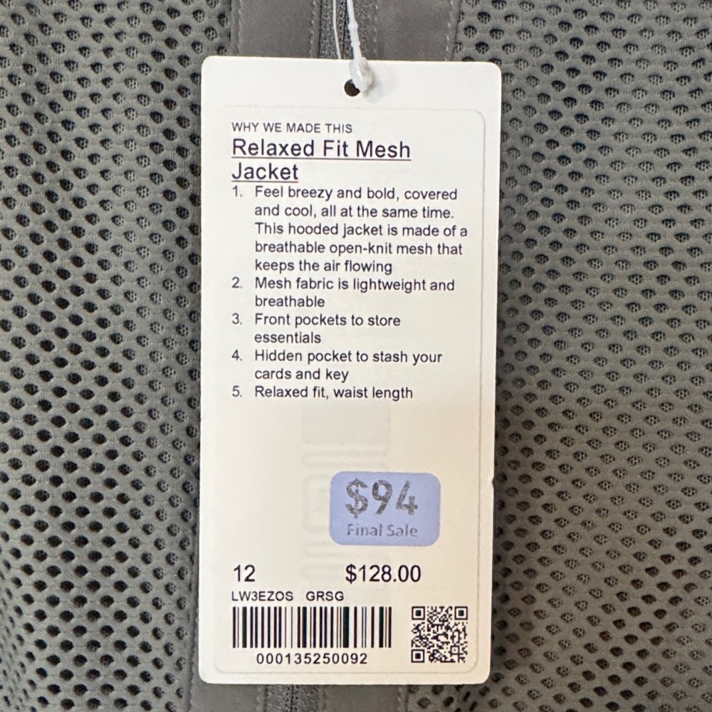 Lululemon Athletica Relaxed Fit Mesh Jacket - Picture 3 of 4